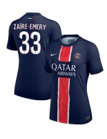 Paris Saint-Germain Warren Zaire-Emery #33 Hjemmedrakt Dame 2024-25 Korte ermer